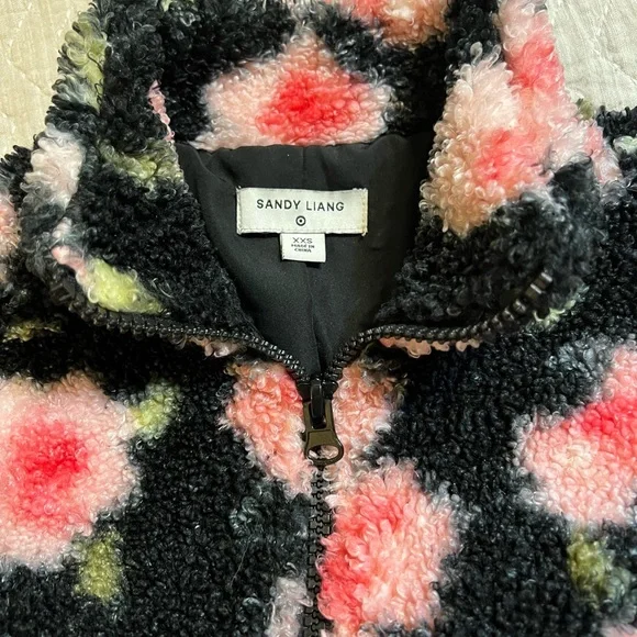 Floral Fleece women’s 3/4 zip pullover - Picture 3 of 7